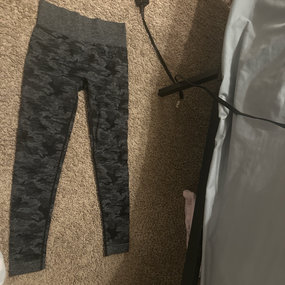 Gymshark Women's Black Camo Leggings